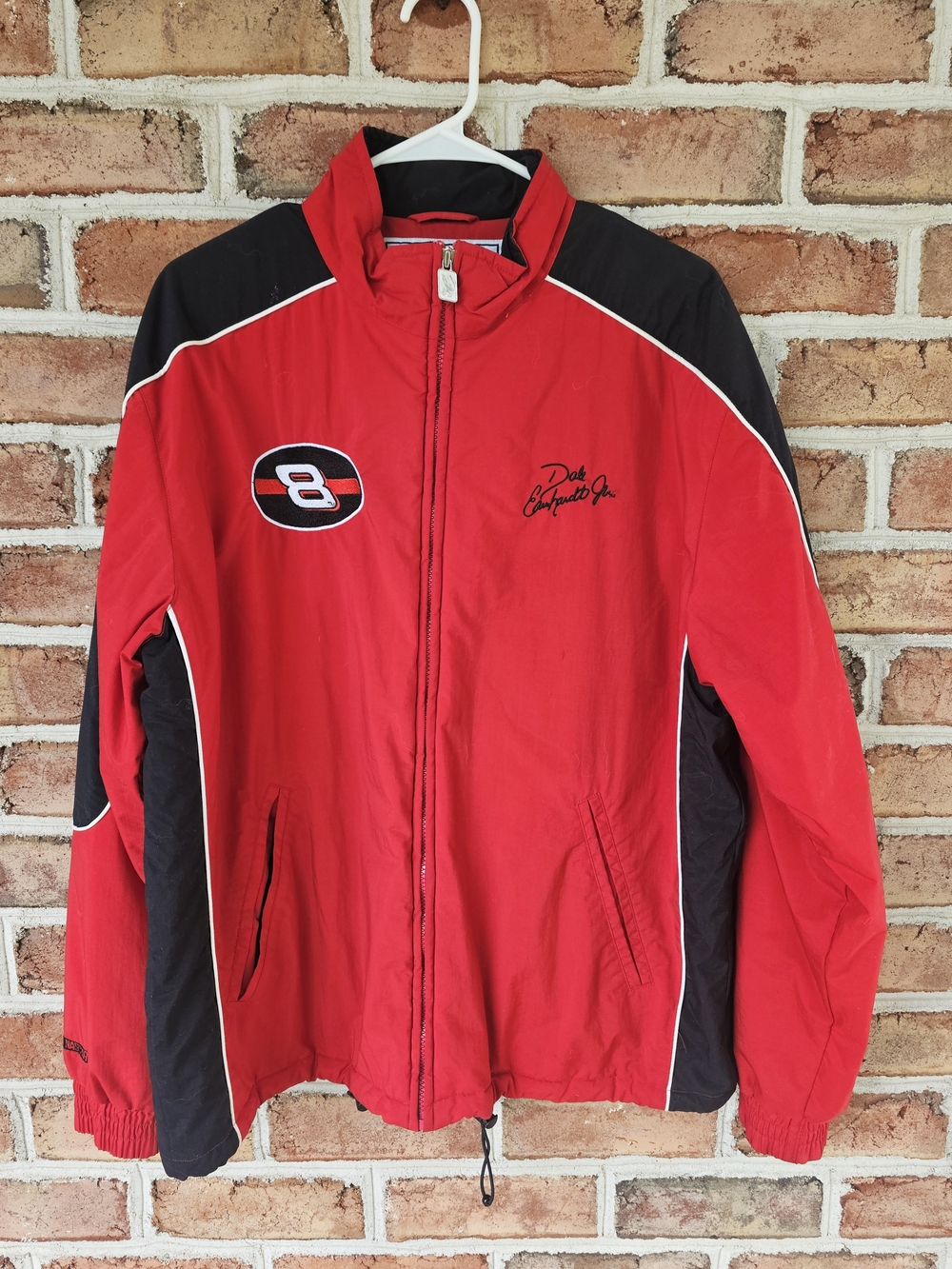 DALE EARNHARDT JR. MEDIUM Chase Authentics Red and Black Logo Patch Jacket